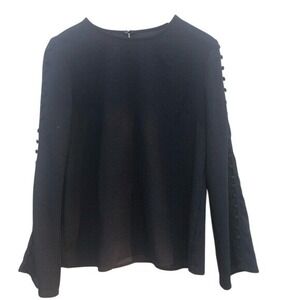 Lulu's‎ Black Medium Long Sleeves Top